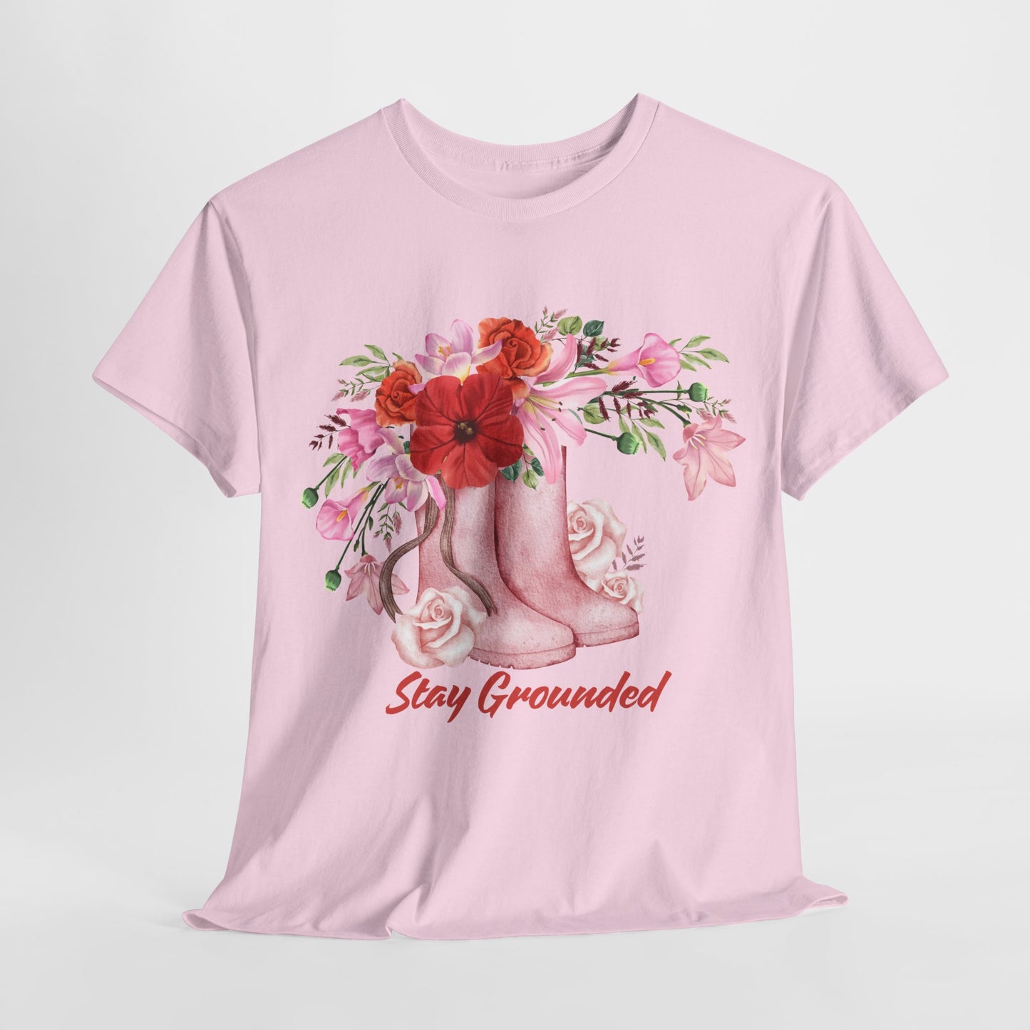 Vintage Boots and Flowers Tee Shirt