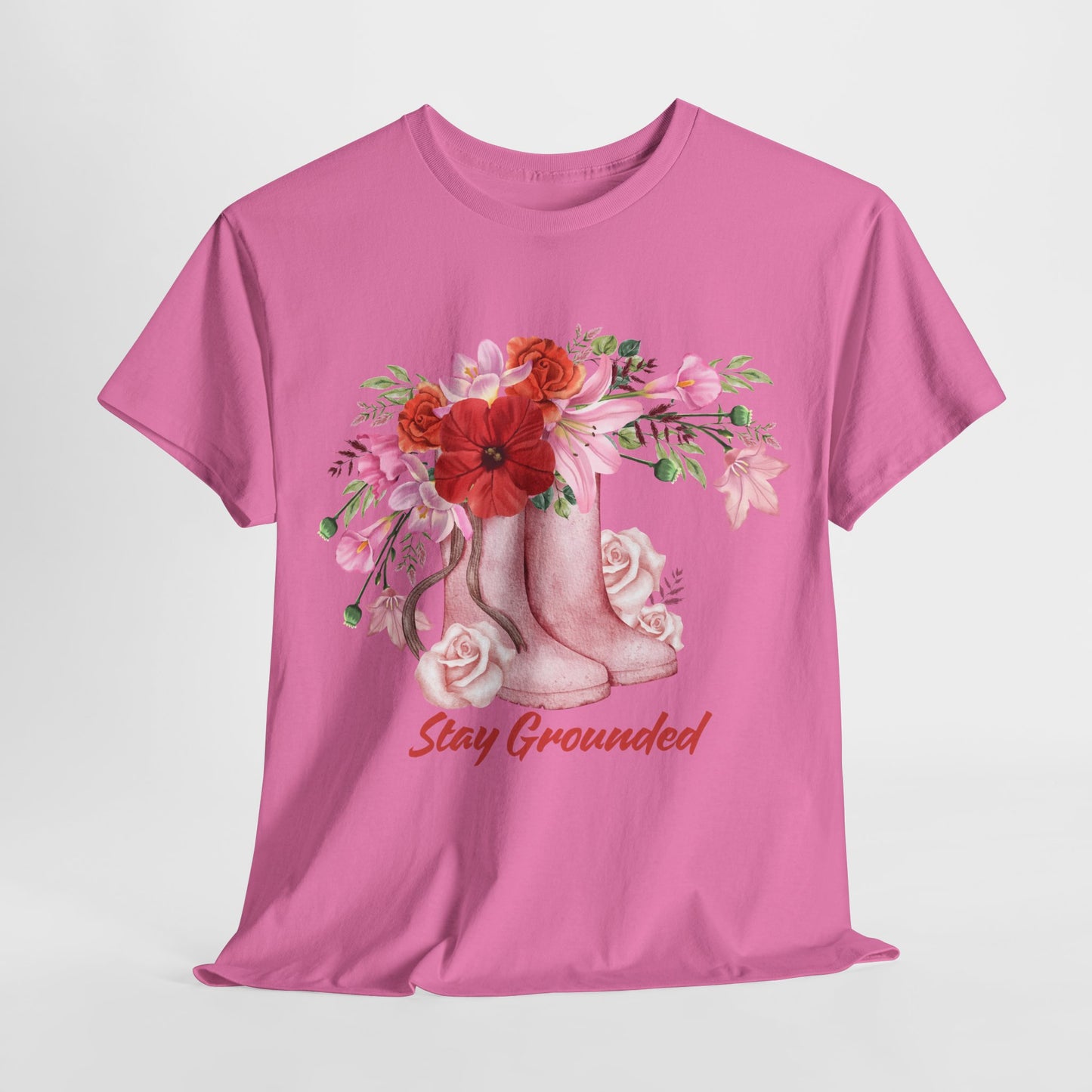 Vintage Boots and Flowers Tee Shirt