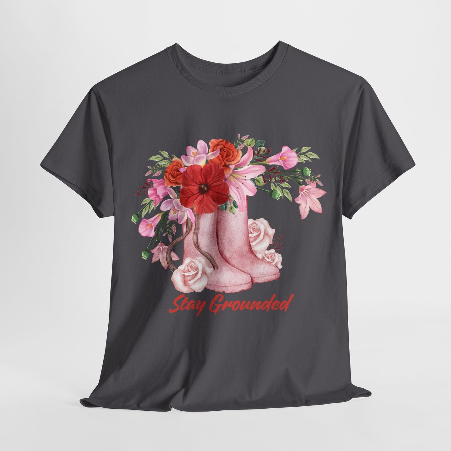 Vintage Boots and Flowers Tee Shirt