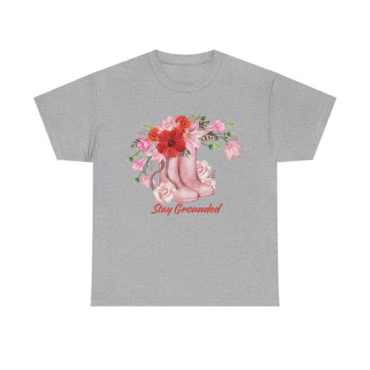 Vintage Boots and Flowers Tee Shirt