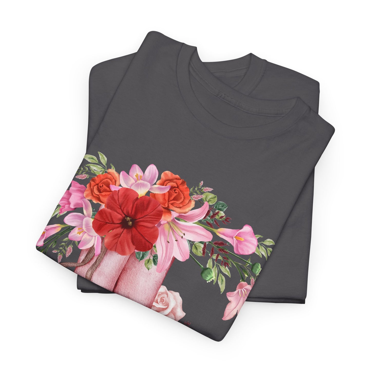 Vintage Boots and Flowers Tee Shirt