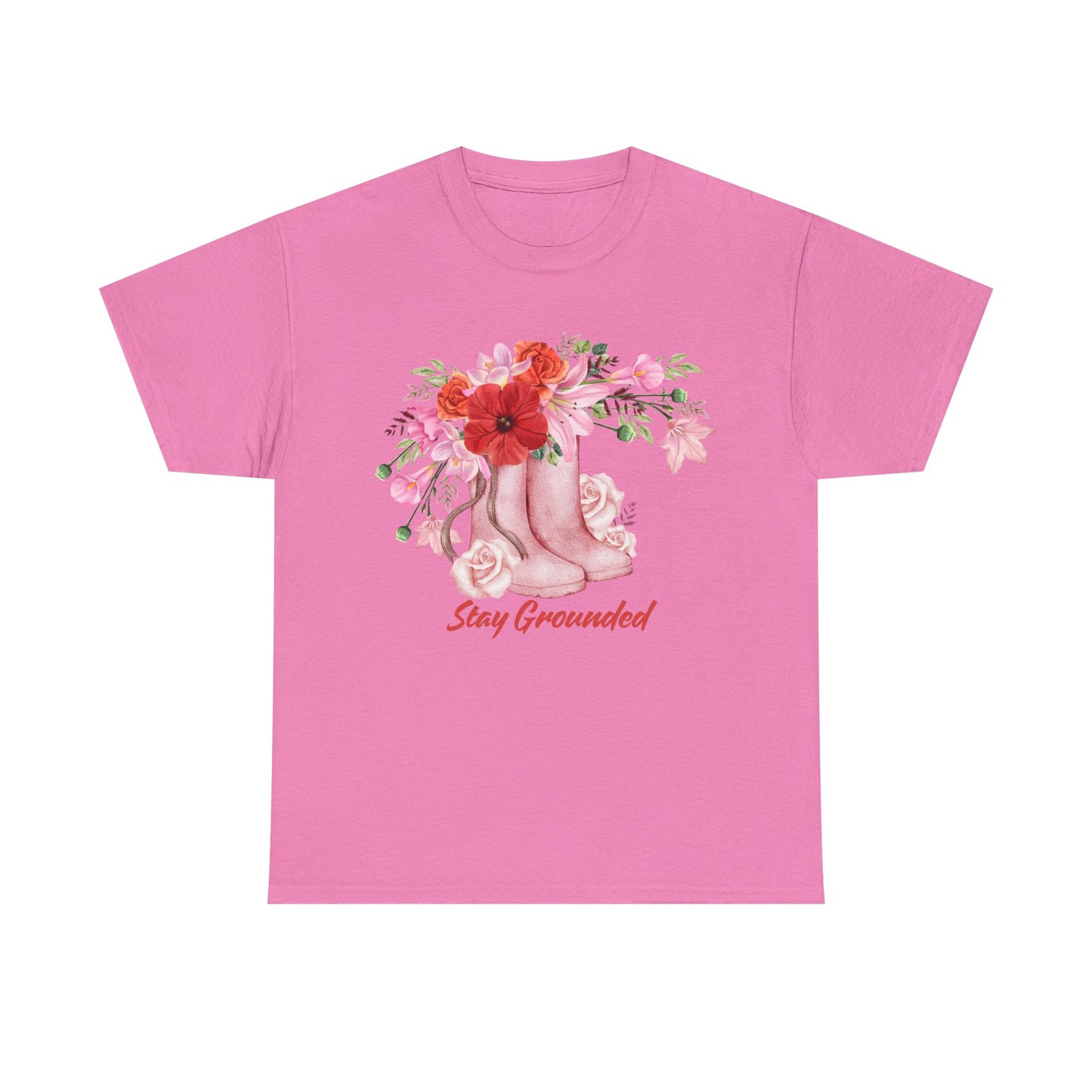 Vintage Boots and Flowers Tee Shirt