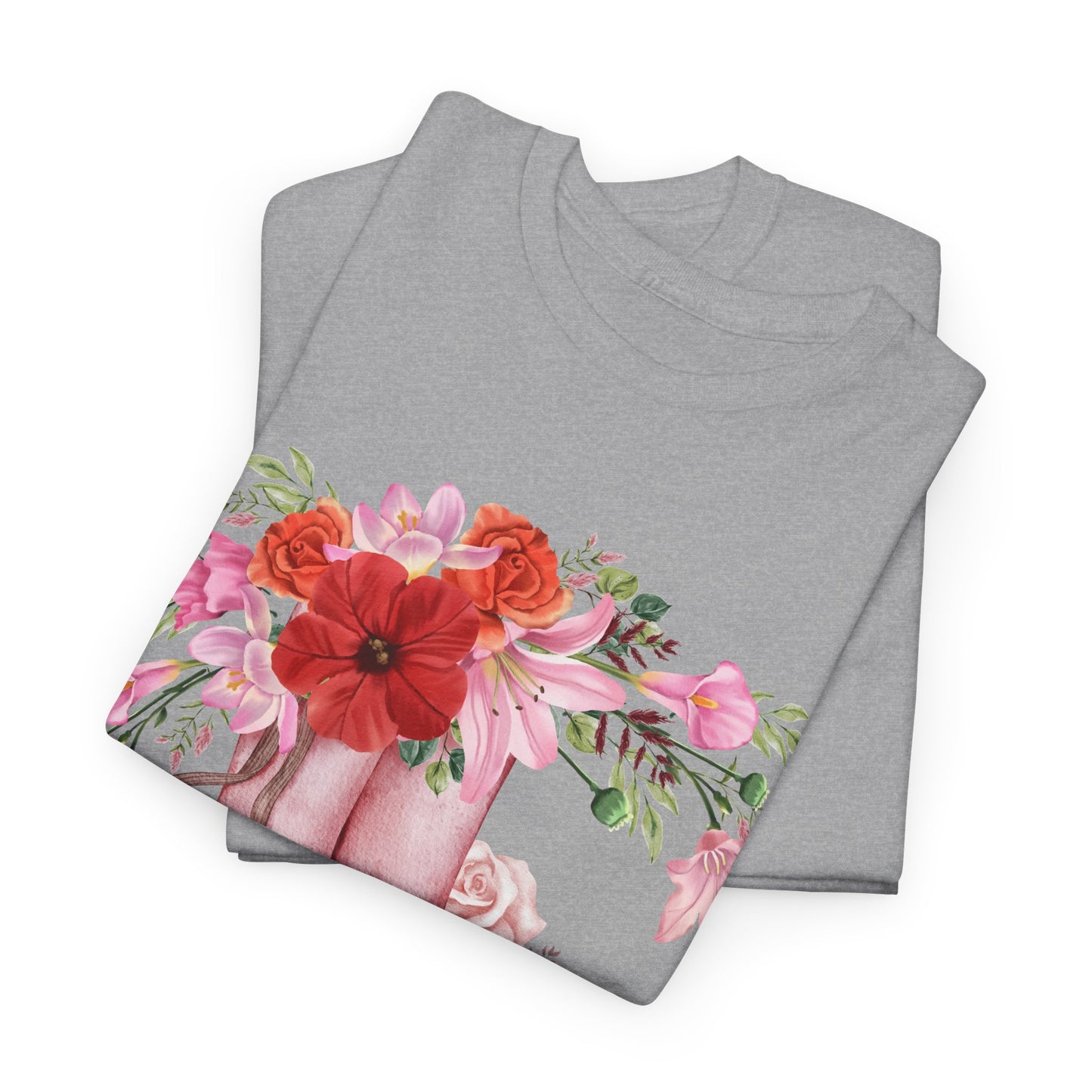 Vintage Boots and Flowers Tee Shirt
