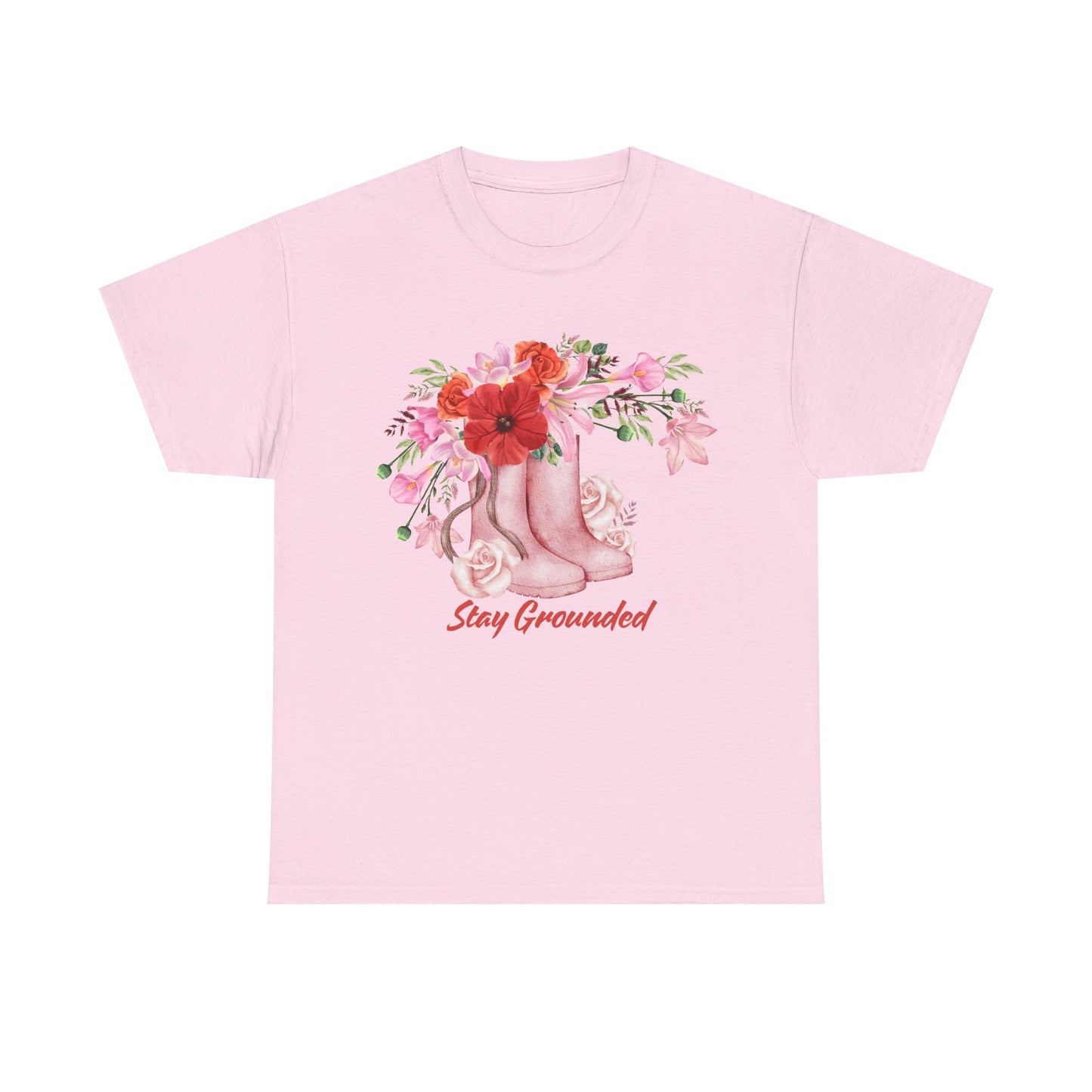 Vintage Boots and Flowers Tee Shirt