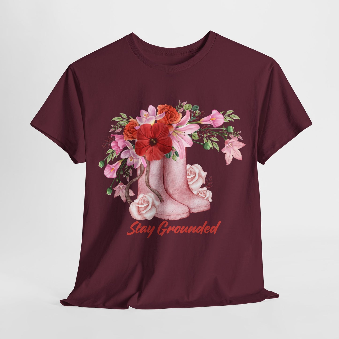Vintage Boots and Flowers Tee Shirt