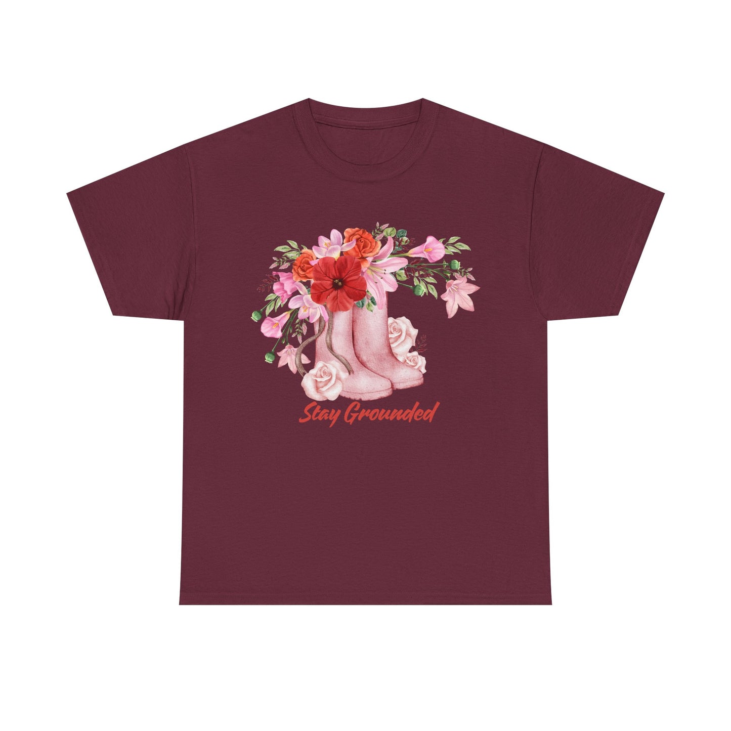 Vintage Boots and Flowers Tee Shirt